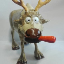 sven eat carrot frozen2 game frozen 2 olaf elsa anna queen snow disney toy deco child figurine 3d print model - Mito3D