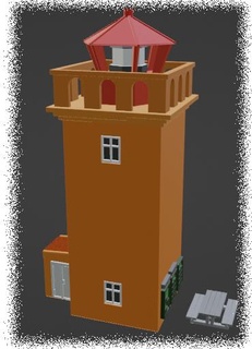 svortuloft Leuchtturm hafnarnes Island 3d print model - Mito3D