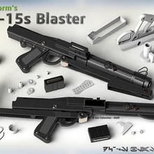 sw dc-15s blaster carbine last version game 3d printable authentic blastech cad clone wars cosplay prop costume dc15 dc15s easy rifle scifi solidworks star toy trooper weapon 3d print model - Mito3D