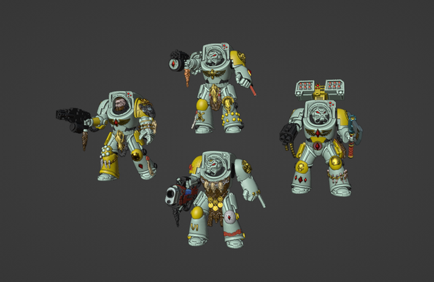 sw terminadores pelotão espaço lobos exterminador futuro guerra martelo 3d print model - Mito3D