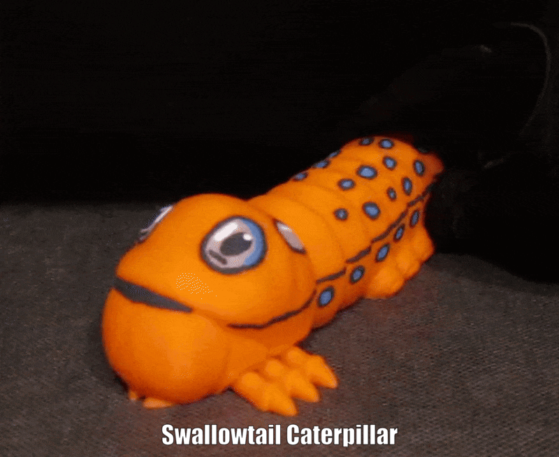 swallowtail caterpillar easy print - place 3D print model - Mito3D