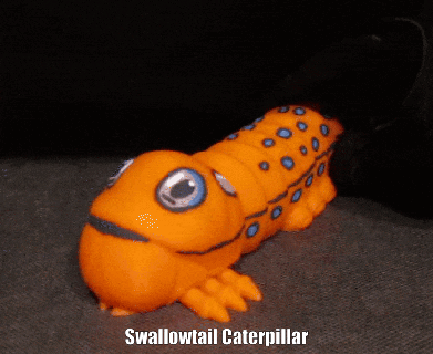 swallowtail caterpillar easy print - print place  3d print model - Mito3D