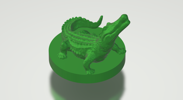 bataklık timsah kasvetli çağırmak minyatür oyuncak oyun 3d print model - Mito3D