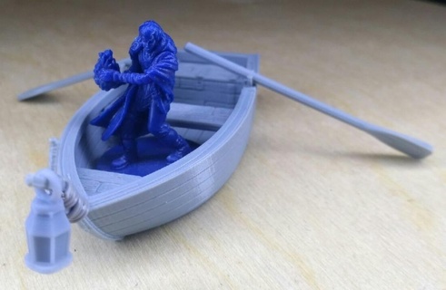 pantano barco 28mm dd mazmorras dragones rpg juguete juego accesorios 3d print model - Mito3D