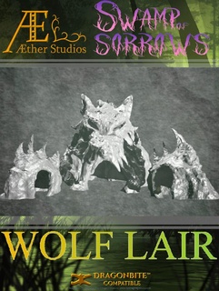 Sumpf sorronen Wolf Höhle Äther Studios Minis Dungeons Drachen Fantasie Zwerg Tabelle Rollenspiel Stütze Requisiten 3d print model - Mito3D