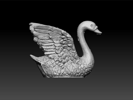 cigno arte scrivania test modello sorprendente animale Oca bellissimo bellezza reale 3d print model - Mito3D