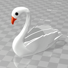 swan the majestic normal & color print file game animals 3d print model - Mito3D