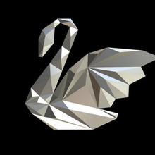 swan figure art cadeau d'impression bijoux lowpoly pendentifs 3dprint animal décor figurine l'intérieur de la conception les miniatures sculpture statue jouet dessin animé papercraft l'origami 3d print model - Mito3D