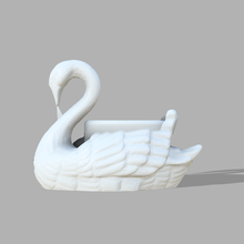 swan flowerpot pot decoration flower 3d print model - Mito3D