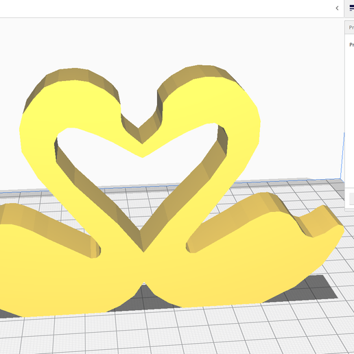 swan heart love cute animal 3D print model - Mito3D