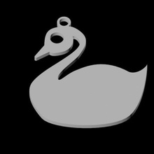 swan ciondolo gioielli scagnozzo animale animali 3d print model - Mito3D
