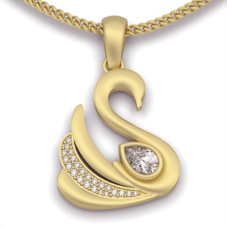 swan pendant swan pendant silver gold jewelry printable 3d model trend fashion design zbrush  3d print model - Mito3D
