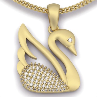 swan pendant silver gold jewelry printable 3d model trend fashion design zbrush 3d print model - Mito3D