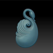 Kuğu kolye sanat hayvan kuşlar mücevher takı jade oyma 3d küpe oyuncak dekorasyon dekoratif sanatsal 3d print model - Mito3D