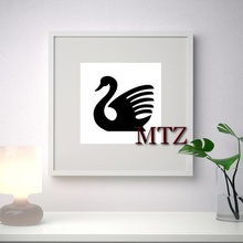 swan sculpture murale en 2d art 3d print model - Mito3D