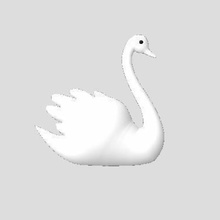 swan home decoration magnet magnets 3d print model - Mito3D