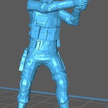 swat pose shooting 3d print model - Mito3D