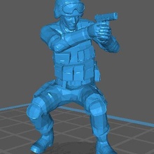 swat pose shooting 3d print model - Mito3D