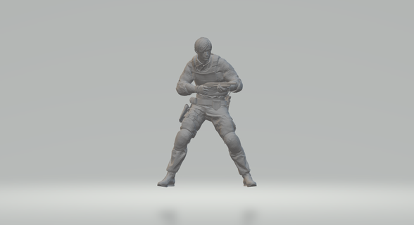 aplastar escopeta juego personas diorama cifras acción paquete 3d print model - Mito3D