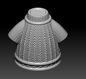 maglione candela muffa Maglione Abiti moda decorazione 3d cilindrico 3d print model - Mito3D