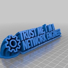 sweeping 2-line plate network engineer customized office 3d print model - Mito3D