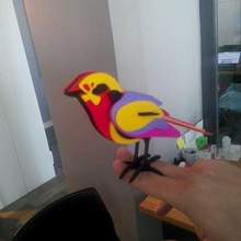 sweet bird Spiel Tiere trinket - Spielzeug multicolor Farbe Vogel Tier 2d-3d 3d print model - Mito3D