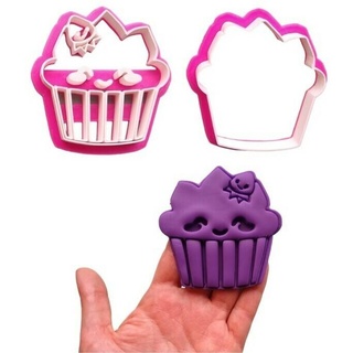 Süss Cupcake Plätzchen Cutter Stempel Kekse Kinder Fondant 3d print model - Mito3D