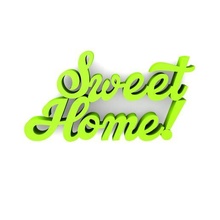 sweet decorative letters sweethome decoration 3d print model - Mito3D