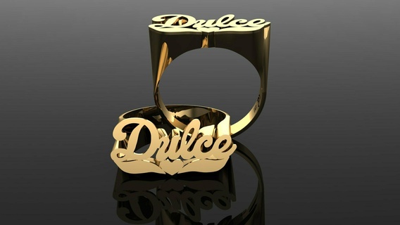 sweet name ring  3d print model - Mito3D