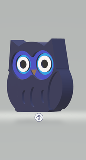sweety owl Art art aminal toy bird big eyes 3d print model - Mito3D