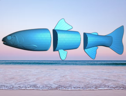 swimming baits 3 parts 3d-fishing luresstl 3d print model - Mito3D