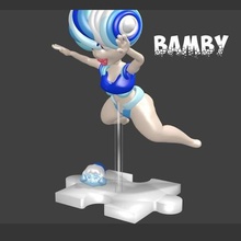 piscine bamby son démon art nageur de nouvelles toon bambi poupée 3d print model - Mito3D