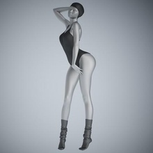 swimsuit girl 002 art underwear bikini swimming sport athlete woman lady female 3d print model - Mito3D
