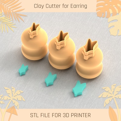 swimsuit summer mini clay cutter tools earring 3d print model - Mito3D