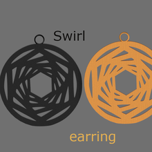 swirl earrings fashion earring flower diamond idealab chique stone 3d print model - Mito3D