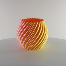 tourbillon sphère plante pot vase mode égrené sphérique planteur slimprint 3d print model - Mito3D