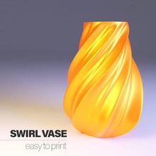 swirl vase hd - easy print Kunst blender Tuch Tuch, mit container Blumen Mode-vase spiralize 3d print model - Mito3D