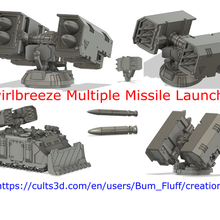 swirlbreeze multiple missile launcher warhammer warhammer40k 40k imperial guard space marine marines 3d transfers hard vehicle tank whirlwind 3d print model - Mito3D
