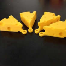 swiss cheese keychain various 3d print model - Mito3D