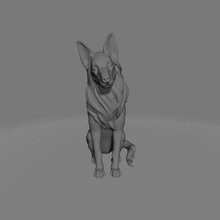 swiss shepherd art dog statue 3d print model - Mito3D