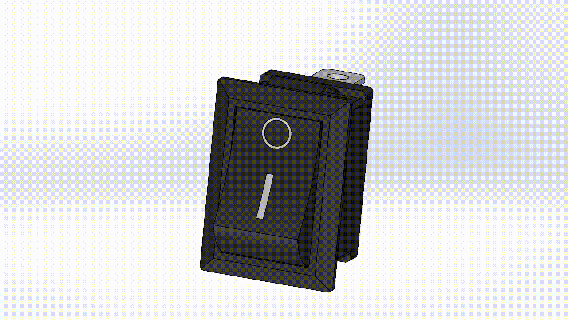 commutateur gros 21mmx15mm bouton self locked 3d print model - Mito3D