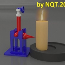 switch off candle nqt2015 home containers holder 3d print model - Mito3D