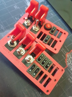switch panel race car power distribution controll tumbler push button 3d print model - Mito3D