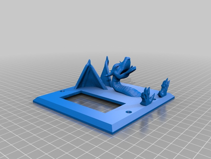 switch plate - dragon 3d printing 3d print model - Mito3D