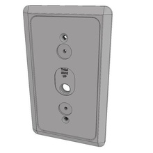 switch plate mount nest doorbell wired 3d print model - Mito3D