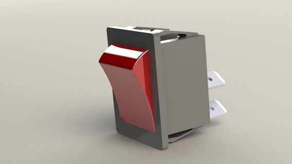 switch rocket - t2 electrical tilting rocker bracker fuse porta holder 3d print model - Mito3D