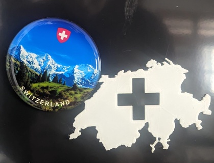 Schweiz Emblem Magnet 3d print model - Mito3D