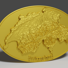 switzerland relief map decoration wall table decor europe 3d print model - Mito3D