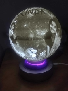 swivel base sphere body coupling lamp moon 3d print model - Mito3D