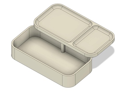 swivel storage box house home kitchen tool keys coins coin lid convenient gadget fun cool phone 3d print model - Mito3D